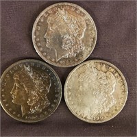 (3) 1904 O Morgan Dollar