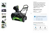 E5970  Greenworks Pro 80V 20 Snow Blower