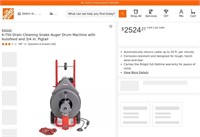 E1570  RIDGID K-750 Drain Auger with Autofeed 3/4