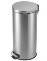 *8 Gal. Stainless Steel Round Step-On Trash Can