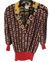 Vtg Women's Mosaic Multicolor Boho Dress