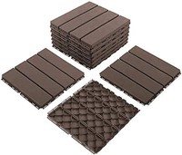 $68  Domi Deck Tiles  12x12' Dark Brown  27 Pack