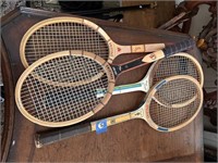 SPALDING WOOD TENNIS RACKETS