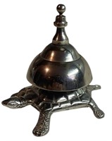 Vintage Levenger Turtle Bell Chime Brass Nickel
