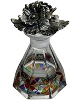 Glass Murano Glass Pyramid Perfume Bottle
