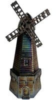Cast Iron Heavy Windmill Stand Fireplace Tool Set