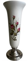 Rosenthal Bohnhof Germany Porcelain Sterling Vase