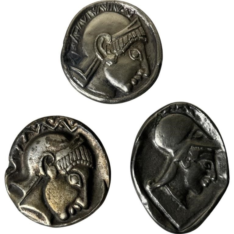 Vintage Greek Athena Mythology Archaic Medals
