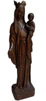 Signed Lucien Peysset Religios Wooden Statue