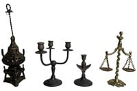 Vintage Orthodox Greek Lamp Scales Candle Holder