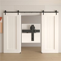 $70  12FT Double Door Track Kit: Low Ceiling  12Ft