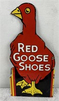 Large Enamel "RED GOOSE SHOES" Advertising Sign