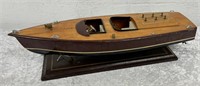 Handmade Wooden Model Of A 1930's Speed Boat