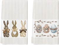 $14  Artoid Bunny Easter Towels  18x26  Set of 2