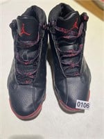 Jordan’s size 9.5 black and red