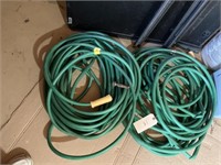 Two sets of garden hoses