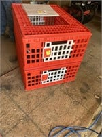 Plastic chicken crates