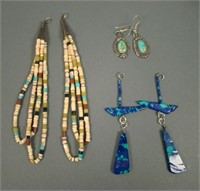 Three Pair of Southwestern Earrings