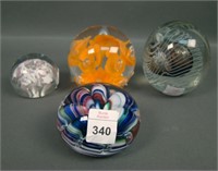 Lot of Four Glass Paperweights
