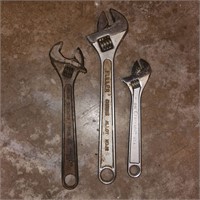3 Crescent wrenches.