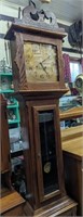 Ithaca grandfather clock oak with key