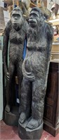 Oddity large carved big foot sasquatch sculptures