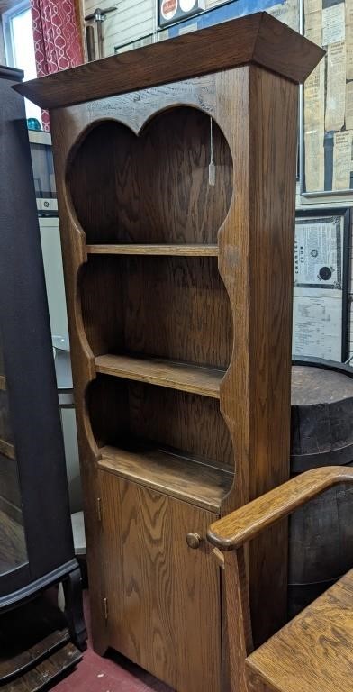 Oak hutch bookcase modern solid wood