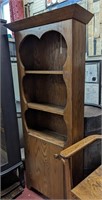 Oak hutch bookcase modern solid wood