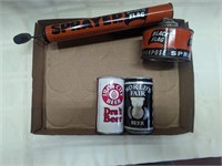 Vintage beer cans Iron city world's fair bug spray