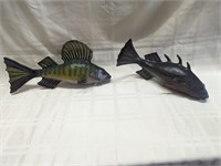 Lot of two fish decorations appx 12" long ea.