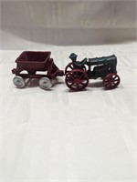 Toscano Fordson Tractor with spill wagon cast iron