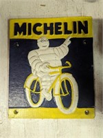 Michelin bike tire cast iron sign 1940's