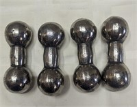 Set of 4 chrome bar & ball knife rests