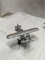 Cast iron toy plane AC Williams