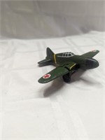 Cast Iron toy plane military folding wings