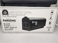 Black Plastic Post Mount Mailbox