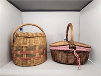 Vintage Basket and Picnic Basket