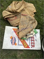BURLAP FEED SACKS, PLASTIC SEED BAG