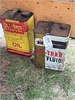 2- 1 GAL. OIL CANS- IH & RILEY BROS.