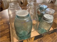 MASON , BALL ,GLASS JARS- 1 FLAT