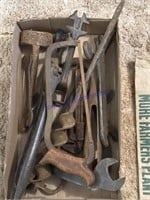 VINTAGE TOOLS- WRENCH, SAW - 1 FLAT
