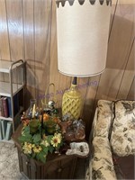 2 END TABLES & CONTENTS- LAMP, CANDLES