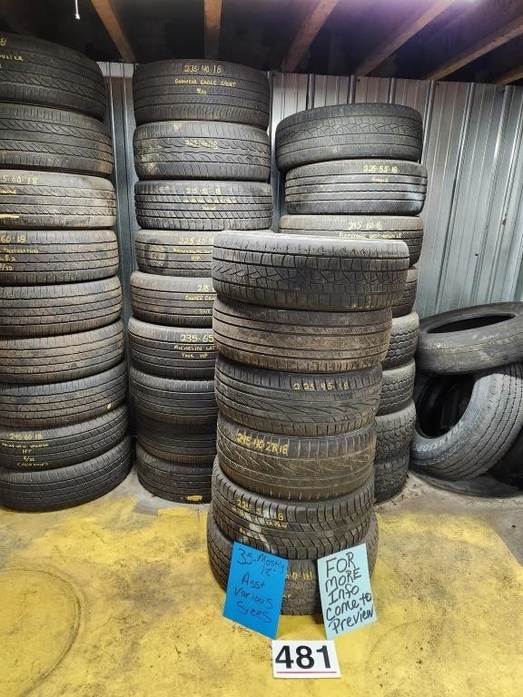 35 USED TIRES SEE PICS