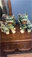 2 ceramic dragons, 12 inches tall