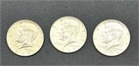 1965, 1966, 1967 Kennedy Half Dollar (40% Silver}