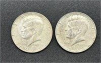 1968 D, 1969 D Kennedy Half Dollar (40