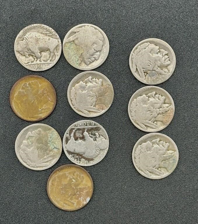 Buffalo Nickels (qty. 10)