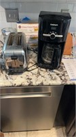 Coffee pot and toaster