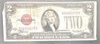 1928 Red Seal $2 Bill