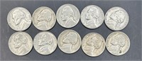 (10) Jefferson Nickels